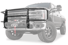Warn full grille guard add-on Trans4mer Gen III 109580 for 2023–2026 Ford F250/F350 Super Duty, heavy-duty front protection.