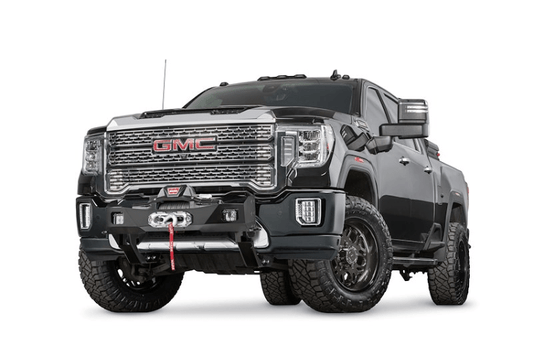 Warn 107525 Bracket Kit for 2020–2025 GMC Sierra 2500/3500 – supports Warn Trans4mer grille guard and winch mounting bracket installation