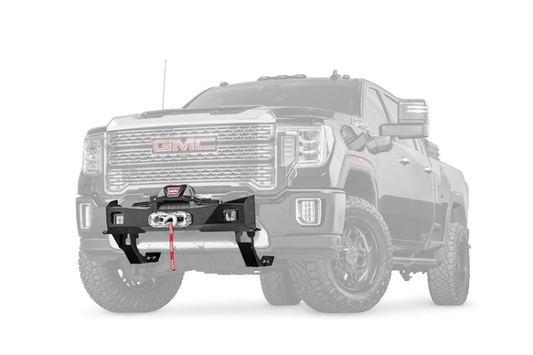 Warn 107525 Bracket Kit for 2020–2025 GMC Sierra 2500/3500 – supports Warn Trans4mer grille guard and winch mounting bracket installation