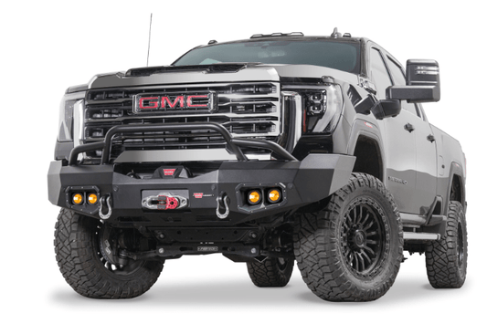 Warn 110945 Ascent Prerunner Bumper for 2024-2025 GMC Sierra 2500HD/3500HD – heavy-duty, winch-ready front bumper replacement