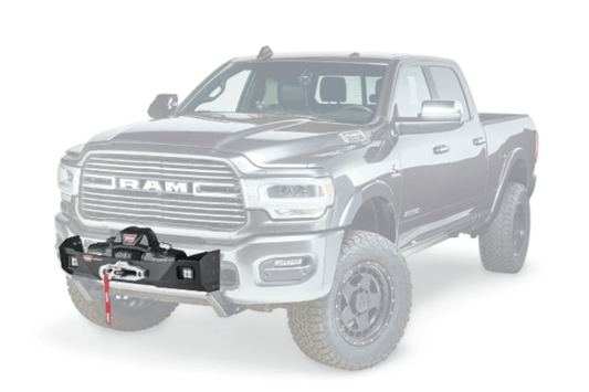 Warn winch carrier kit Trans4mer Gen III mid frame 107650 for 2019–2024 Ram 4500/5500, providing secure mounting for Warn winches.