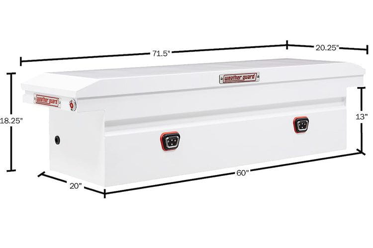 Weather Guard 120-3-04 Ford F250/F350 Superduty 2018-2023 Saddle Box Steel Full Low Profile White