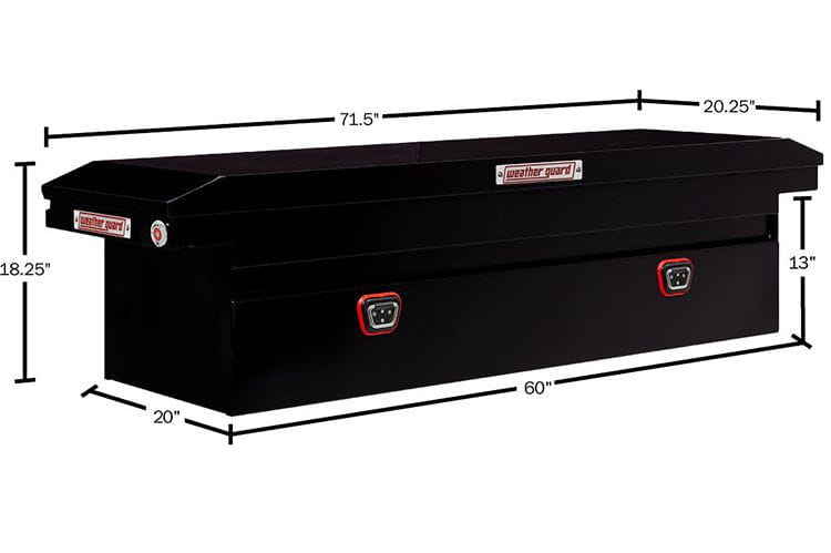 Weather Guard 120-5-04 Ford F250/F350 Superduty 2018-2023 Saddle Box Steel Full Low Profile Gloss Black