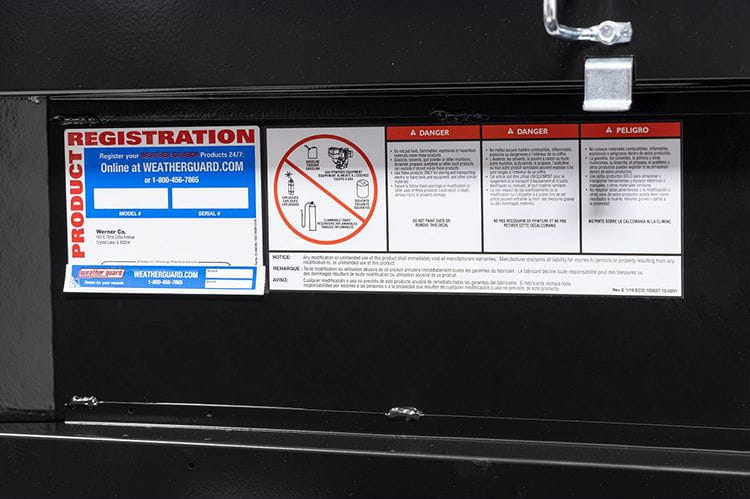Weather Guard 121-5-04 Dodge Ram 2500/3500 2018-2023 Saddle Box Aluminum Full Low Profile Gloss Black
