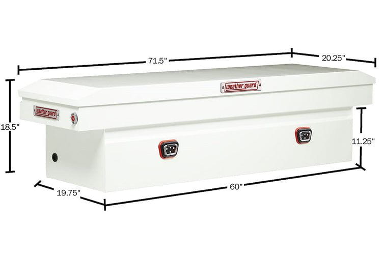 Weather Guard 126-3-04 Chevy Silverado 2500/3500 HD 2018-2025 Saddle Box Steel Full Standard White