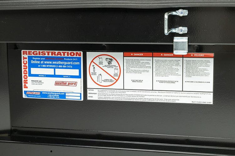Weather Guard 126-5-04 Ford F250/F350 Superduty 2018-2023 Saddle Box Steel Full Standard Gloss Black