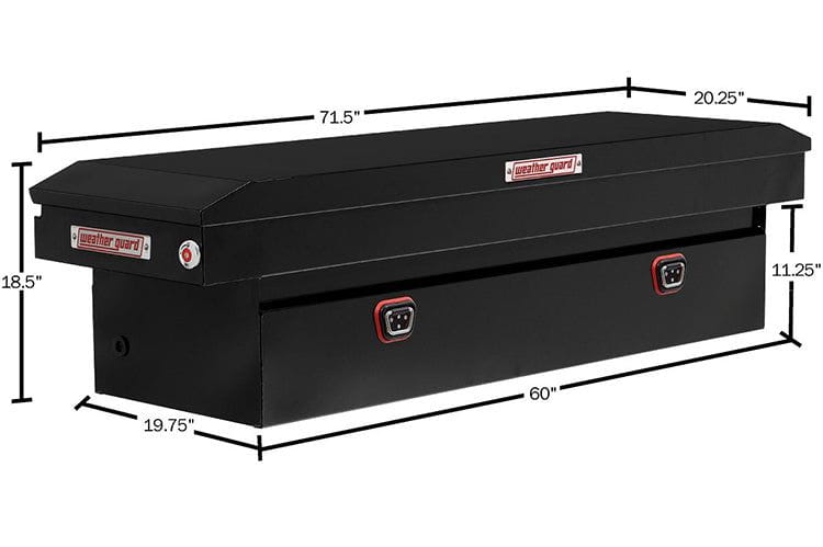 Weather Guard 126-5-04 GMC Sierra 2500/3500 HD 2018-2025 Saddle Box Steel Full Standard Gloss Black
