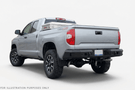 Heavy-duty truck saddle tool box 127-0-04 by Weather Guard, 11 cu ft aluminum storage, clear finish, for 2018–2025 Toyota Tundra