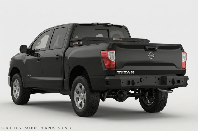 Weather Guard 127-52-04 saddle truck box, aluminum tool box, textured matte black, fits 2018-2024 Nissan Titan