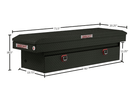 Weather Guard 127-52-04 saddle truck box, sleek aluminum tool box in textured matte black, 11 cu ft of rugged storage for Ram 1500
