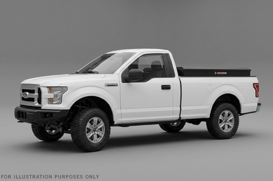 Weather Guard Lo-Side Box 174-5-04 56in gloss black aluminum side truck box for 2015–2026 Ford F150 with sleek low-profile design