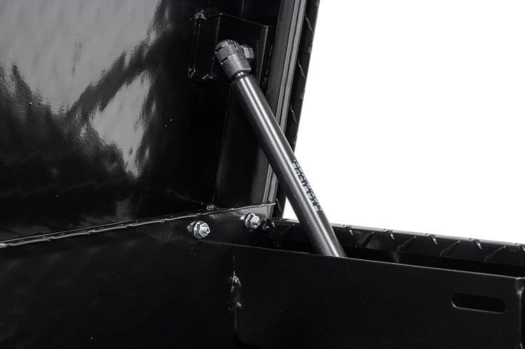 Weather Guard lo-side box 174-5-04 56in aluminum gloss black low-profile storage solution for 2015-2026 Ford F450 Superduty truck bed