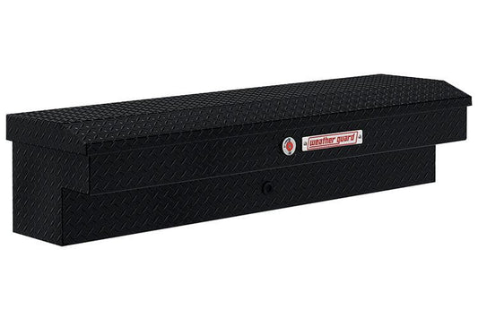 Weather Guard Lo-Side Box 174-5-04 56in aluminum gloss black side storage for 2015-2026 GMC Sierra 2500HD/3500HD, perfect for tools