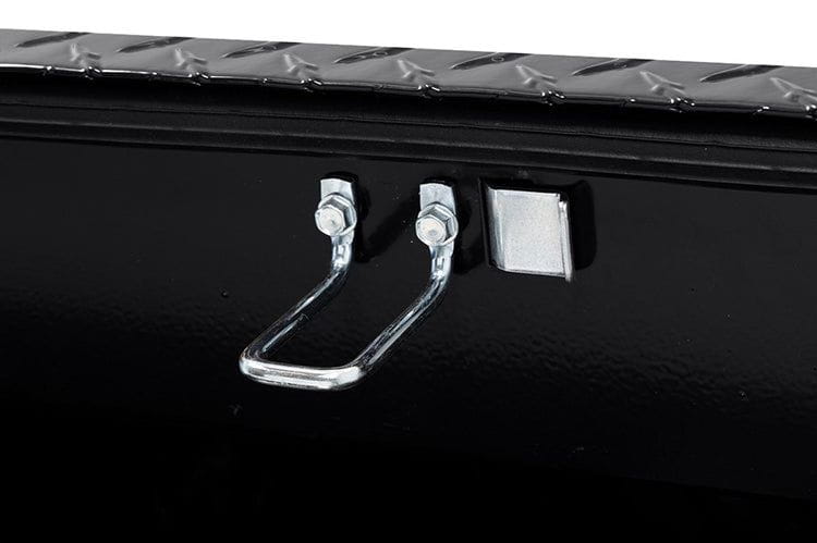 Weather Guard Lo-Side Box 174-5-04 56in aluminum gloss black side storage for 2015-2026 GMC Sierra 2500HD/3500HD, perfect for tools