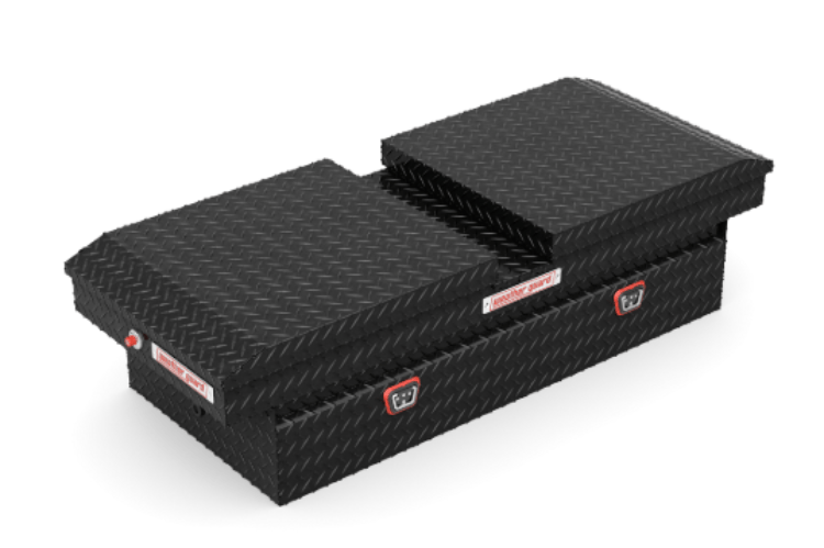 Weather Guard Gull Wing tool box 114-5-04 for 2005–2024 Dodge Ram 2500/3500, aluminum truck tool box with secure storage.