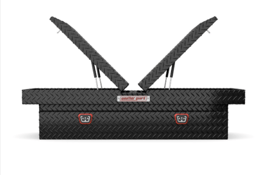 Weather Guard Gull Wing tool box 114-5-04 for 2005–2026 Chevy Silverado 2500HD/3500HD, aluminum truck tool box with secure storage.