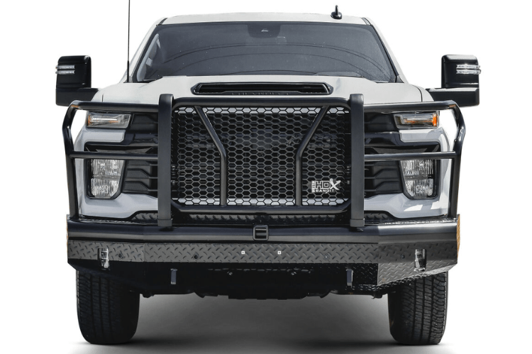 Westin 58-31215 HDX Bandit front bumper in black finish for 2024–2025 Chevy Silverado 2500/3500 HD – heavy-duty aftermarket bumper by Westin Automotive