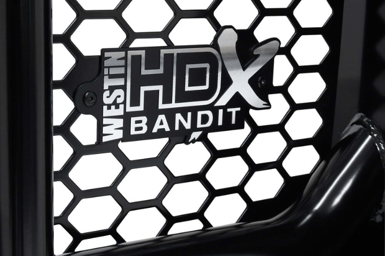Westin 58-31215 HDX Bandit front bumper in black finish for 2024–2025 Chevy Silverado 2500/3500 HD – heavy-duty aftermarket bumper by Westin Automotive