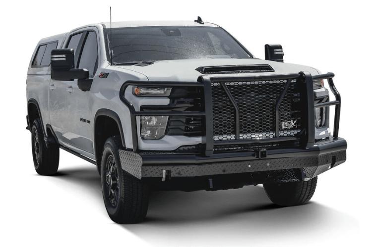 Westin 58-31215 HDX Bandit front bumper in black finish for 2024–2025 Chevy Silverado 2500/3500 HD – heavy-duty aftermarket bumper by Westin Automotive