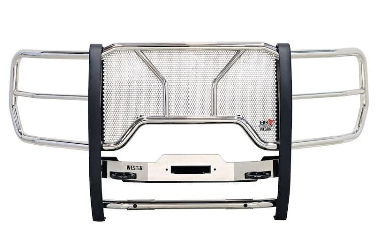 Westin HDX winch mount grille guard 57-94100 for 2023-2026 Ford F450/F550 Superduty polished stainless steel protection