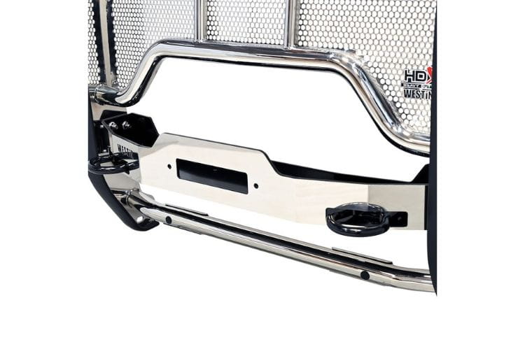 Westin HDX winch mount grille guard 57-94100 for 2023-2026 Ford F450/F550 Superduty polished stainless steel protection