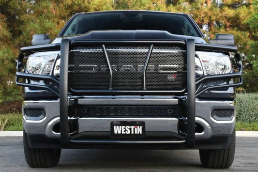 Westin HDX Heavy Duty Grille Guard 57-4110 polished stainless steel for 2025-2026 Ram 1500, best grille guard stainless steel