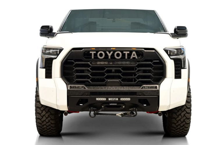 Westin Pro-Series Winch Mount Bumper 58-411285 for 2022-2026 Toyota Tundra, rugged Westin Pro Series front bumper for winch use