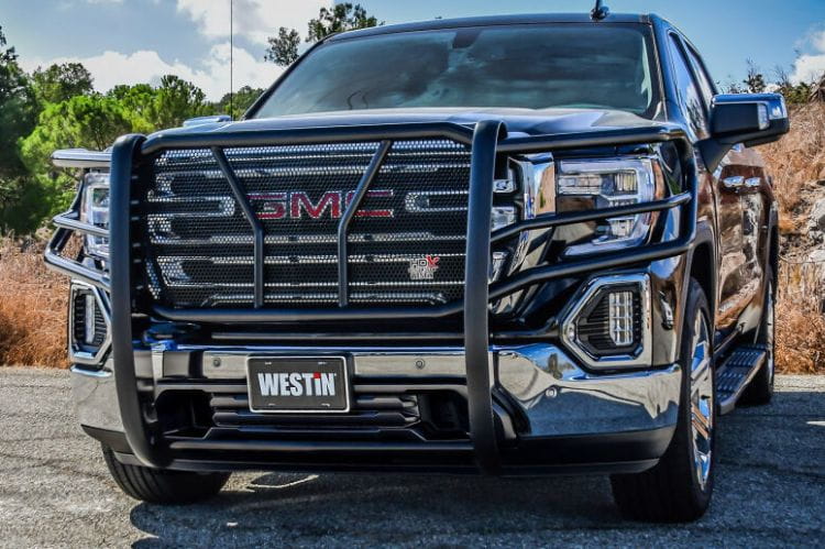Westin HDX 3-piece stainless steel truck grille guard 57-23790 for 2015-2019 GMC Sierra 2500HD/3500HD heavy duty protection