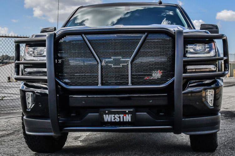 Westin HDX 3-piece stainless steel truck grille guard 57-23790 for 2015-2019 GMC Sierra 2500HD/3500HD heavy duty protection