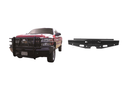 2014 Chevrolet Silverado 2500HD loaded with Workhorse Kit featuring Ranch Hand front and rear bumpers for elevated durability and peak performance