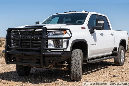 2023 Chevrolet Silverado 2500HD installed with Workhorse Kit featuring Steelcraft front and rear bumpers for premium durability and elevated strength.