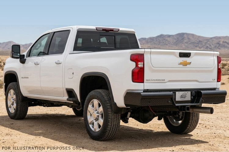 2023 Chevrolet Silverado 2500HD installed with Workhorse Kit featuring Steelcraft front and rear bumpers for premium durability and elevated strength.