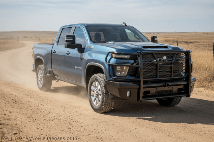 2025 Chevrolet Silverado 2500HD supplied with Workhorse Kit featuring Steelcraft front and rear bumpers for superior shielding and heavy-duty performance.
