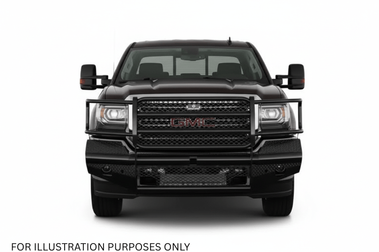 2019 GMC Sierra 2500HD armed with Workhorse Kit featuring Ranch Hand front and rear bumpers for premium protection and trail-ready performance.
