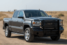 2019 GMC Sierra 2500HD armed with Workhorse Kit featuring Ranch Hand front and rear bumpers for premium protection and trail-ready performance.