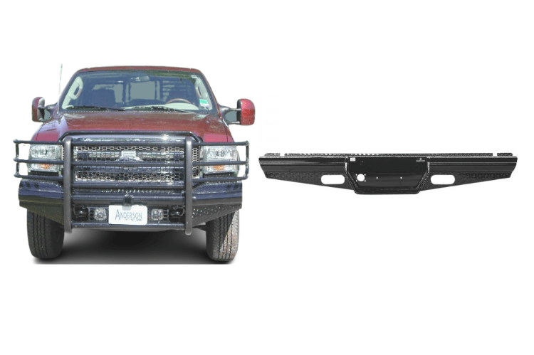 2007 Ford F250 Superduty Workhorse Kit ready for any challenge with Ranch Hand front and rear bumper armor