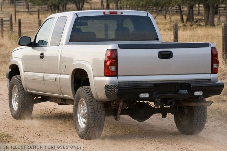 Off road bumper kit Fab Fours Workhorse kit delivering Black Steel front and rear armor for 2007 Chevy Silverado 2500 truck