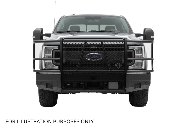 2023 Ford F250 Superduty built with Workhorse Kit featuring Ranch Hand front and rear bumpers ready for heavy-duty demands