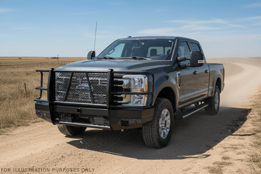 2024 Ford F250 Super Duty with the Workhorse Kit equipped with Ranch Hand front and rear bumpers for rugged performance and maximum heavy-duty protection.
