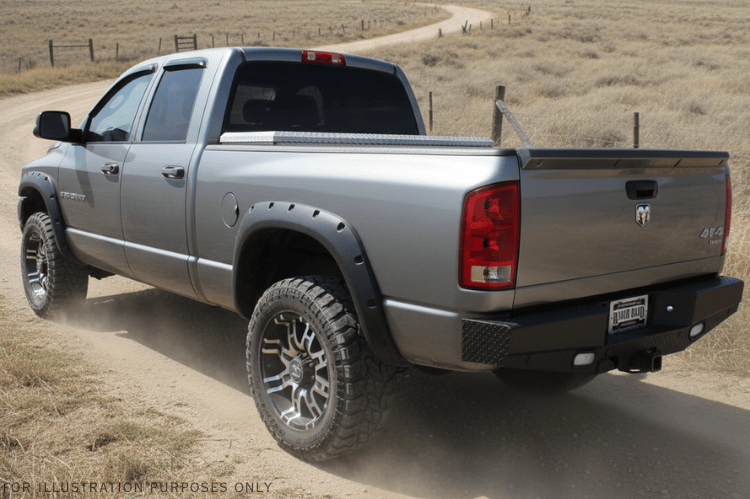 2005 Dodge Ram 2500 Workhorse Kit featuring Ranch Hand front and rear bumpers for heavy-duty protection and rugged performance.