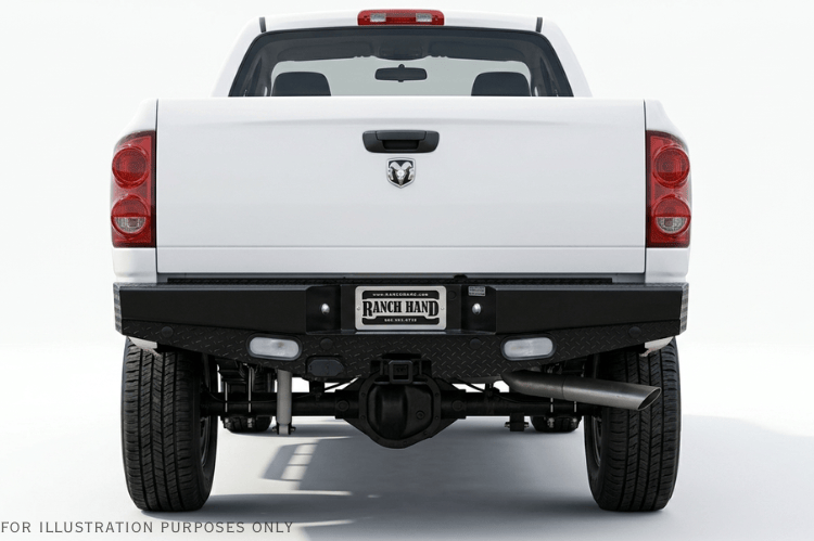 2009 Dodge Ram 2500 equipped with the Workhorse Kit and Ranch Hand front and rear bumpers designed for maximum durability and off-road strength.