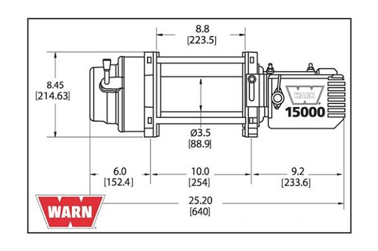 Warn 47801 M15 15K Heavy Duty Truck Winch