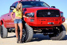Fusion Dodge Ram 2500/3500 2003-2005 Front Bumper Raw Finish Dual Cut-outs for Fogs, 10" Single Row in Center(Sold Separately) 0305RAMFB