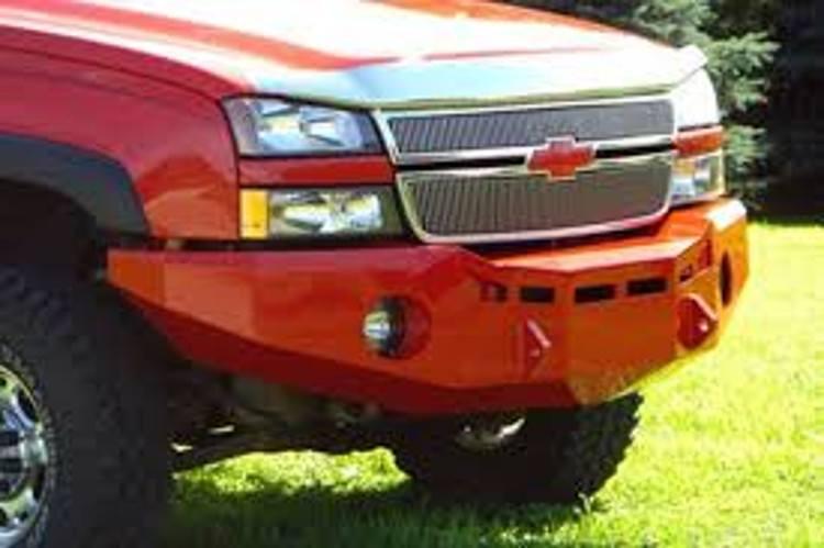 Fusion Chevy Silverado 2500/3500 2003-2007 Front Bumper Raw Finish Dual Cut-outs for Fogs, 10" Single Row in Center(Sold Separately) 0307CHVFB