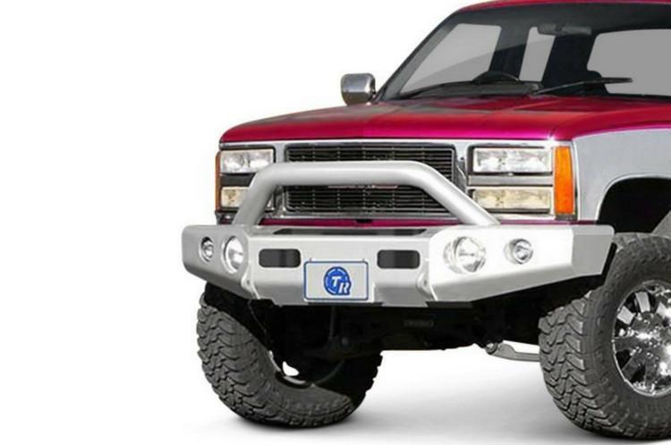 TrailReady 10200P Chevy Silverado 1500 1988-1999 Extreme Duty Front Bumper Winch Ready with Pre-Runner Guard - BumperOnly