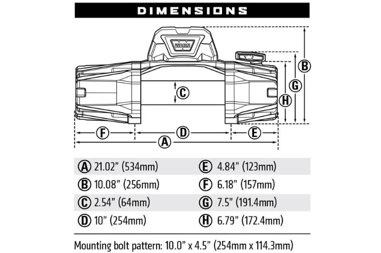Warn 103252 VR EVO 10 Winch 10k