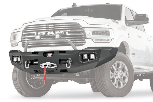 Heavy-duty Warn Ascent Front Bumper for Dodge Ram 2500/3500 (2019-2024)