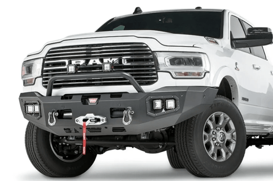Heavy-duty Warn Ascent Front Bumper for Dodge Ram 2500/3500 (2019-2024)