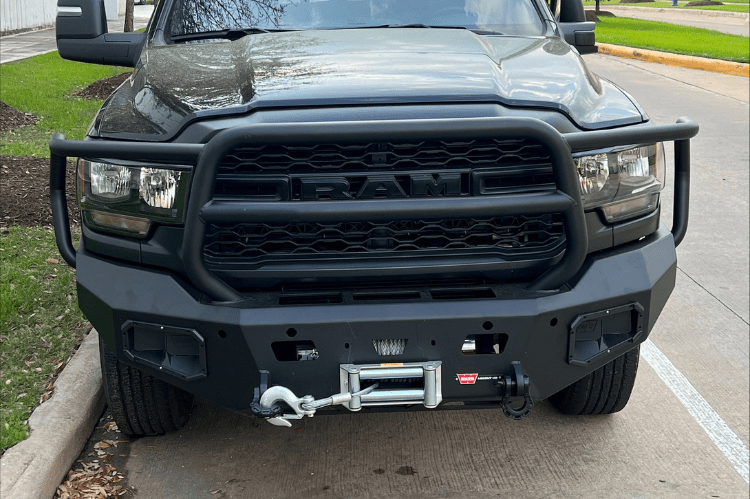 Warn 107002 Dodge Ram 2500/3500 2019-2024 Ascent Front Bumper With Grille Guard