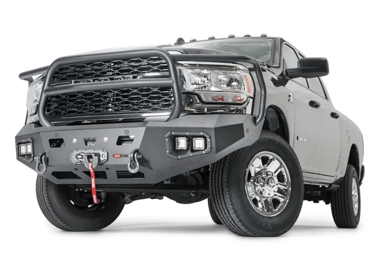 Warn 107002 Dodge Ram 2500/3500 2019-2024 Ascent Front Bumper With Grille Guard